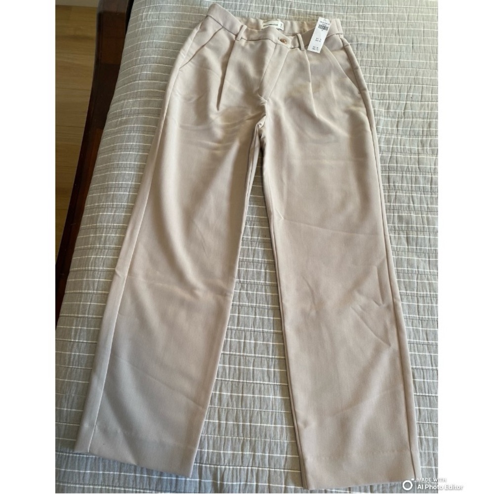 Women Abercrombie & Fitch Beige Dress Pants